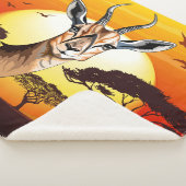 gazelle afrikaanse antilope wild dier sherpa deken (3/4)