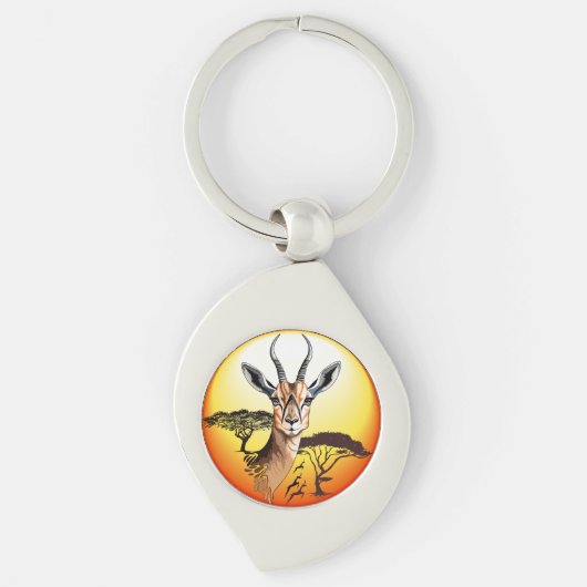 gazelle afrikaanse antilope wild dier sleutelhanger (Voorkant)