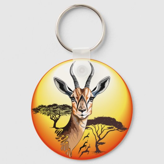 gazelle afrikaanse antilope wild dier sleutelhanger (Voorkant)