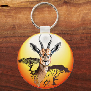 gazelle afrikaanse antilope wild dier sleutelhanger