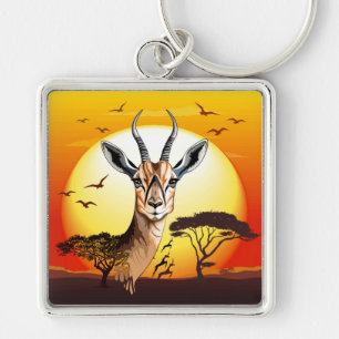gazelle afrikaanse antilope wild dier sleutelhanger