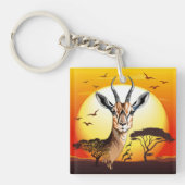 gazelle afrikaanse antilope wild dier sleutelhanger (voorkant)