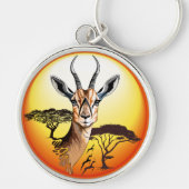 gazelle afrikaanse antilope wild dier sleutelhanger (Voorkant)