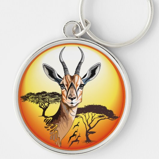 gazelle afrikaanse antilope wild dier sleutelhanger (Voorkant)
