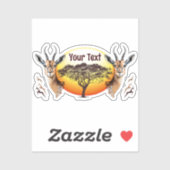 gazelle afrikaanse antilope wild dier sticker (Vel)