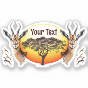 gazelle afrikaanse antilope wild dier sticker