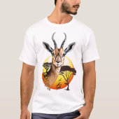 gazelle afrikaanse antilope wild dier t-shirt (Voorkant)