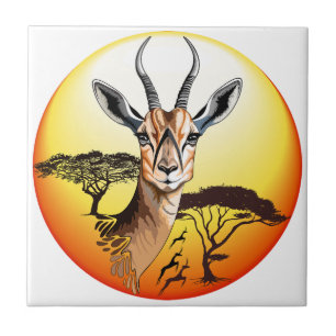 gazelle afrikaanse antilope wild dier tegeltje