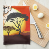 gazelle afrikaanse antilope wild dier theedoek (Quarter Fold)