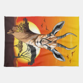 gazelle afrikaanse antilope wild dier theedoek (Horizontaal)
