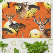 gazelle afrikaanse antilope wild dier theedoek (Gevouwen)