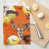 gazelle afrikaanse antilope wild dier theedoek (Quarter Fold)