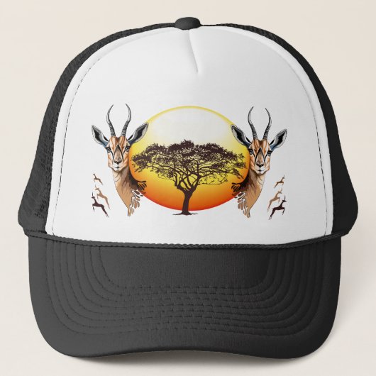 gazelle afrikaanse antilope wild dier trucker pet (Voorkant)