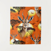 gazelle afrikaanse antilope wild dier wandkleed (Voorkant)