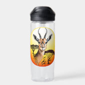 gazelle afrikaanse antilope wild dier waterfles (Achterkant)