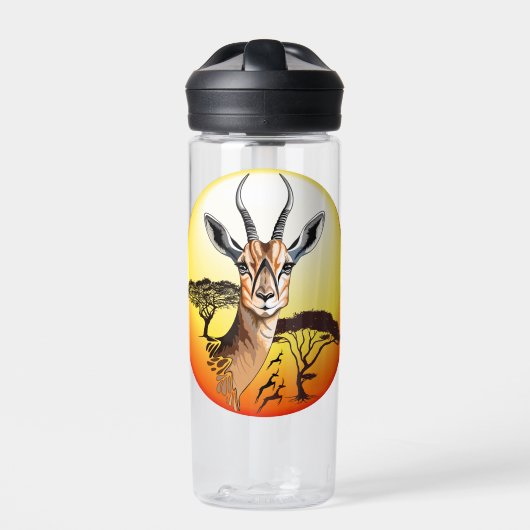 gazelle afrikaanse antilope wild dier waterfles (Voorkant)