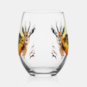 gazelle afrikaanse antilope wild dier wijnglas zonder voet (Rechts)