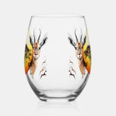 gazelle afrikaanse antilope wild dier wijnglas zonder voet (Links)