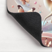 Gazelle and Butterflies Fantasy Art Muismat (Hoek)