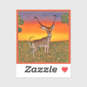 Gazelle bij schemering sticker (Vel)