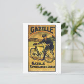 Gazelle Cycli Fine Vintage Bicycle Poster Briefkaart (Staand voorkant)