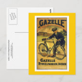 Gazelle Cycli Poster fiets Briefkaart (Voorkant / Achterkant)