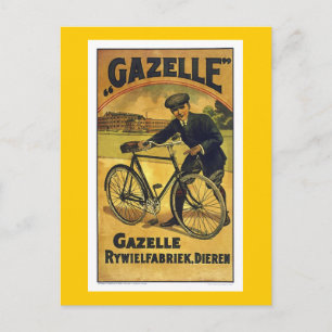Gazelle Cycli  Poster fiets Briefkaart