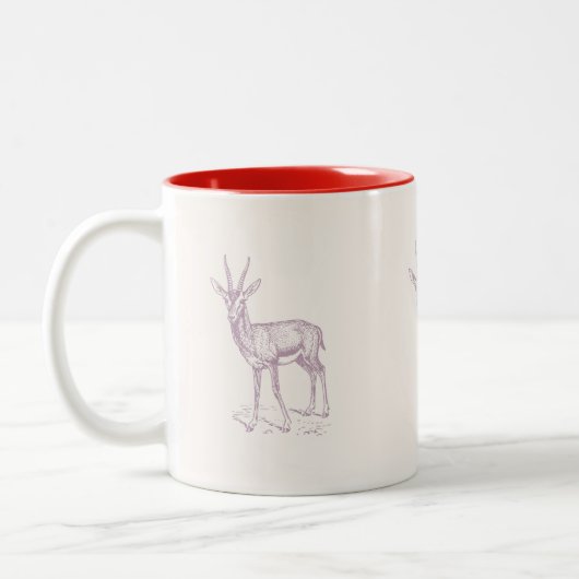 Gazelle Deer Tweekleurige Koffiemok (Links)