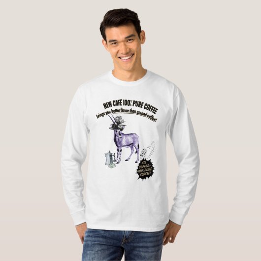 Gazelle en koffie t-shirt (Voorkant volledig)