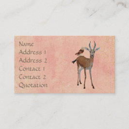 GAZELLE EN OWL BLUSH Visitekaartje