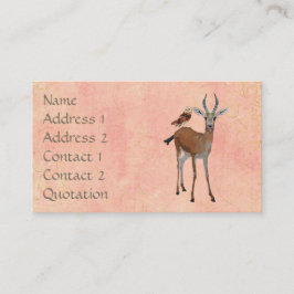 GAZELLE EN OWL BLUSH Visitekaartje