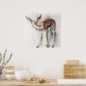 Gazelle Fawn Poster (Keuken)