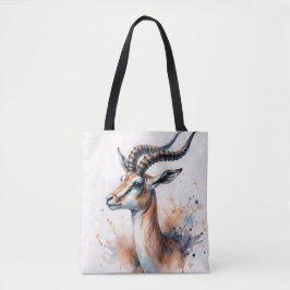 Gazelle Head Waterverf Art Tote Bag