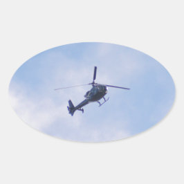 Gazelle-helikopter Ovale Sticker