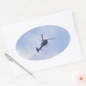 Gazelle-helikopter Ovale Sticker (Envelop)