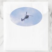 Gazelle-helikopter Ovale Sticker (Tas)