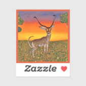 Gazelle in de schemering sticker (Vel)
