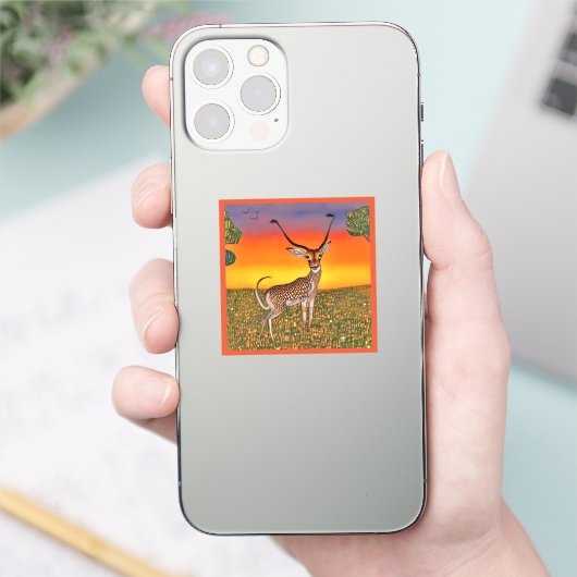Gazelle in de schemering sticker (Telefoon)