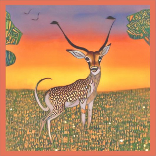 Gazelle in de schemering sticker (Voorkant)