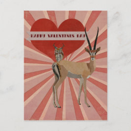 GAZELLE & OWL VALENTIJNSDAG Ansichtkaart Feestdagenkaart