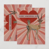 GAZELLE & OWL VALENTINE'S Ansichtkaart Feestdagenkaart (Voorkant / Achterkant)