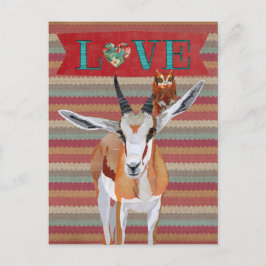 GAZELLE & OWL VALENTINE'S Ansichtkaart Feestdagenkaart