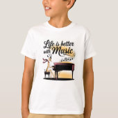gazelle piano t-shirt (Voorkant)