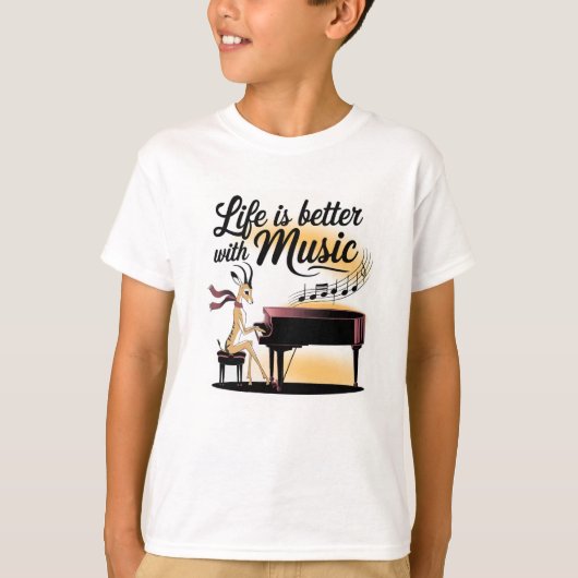 gazelle piano t-shirt (Voorkant)
