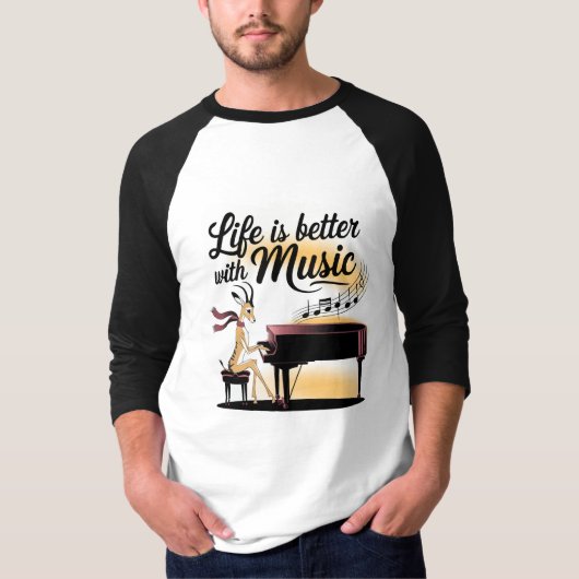 gazelle piano t-shirt (Voorkant)