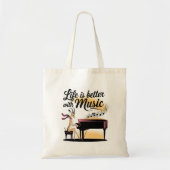 gazelle piano tote bag (Voorkant)
