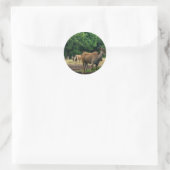 Gazelle, wilde dierentuin,羚. ronde sticker (Tas)