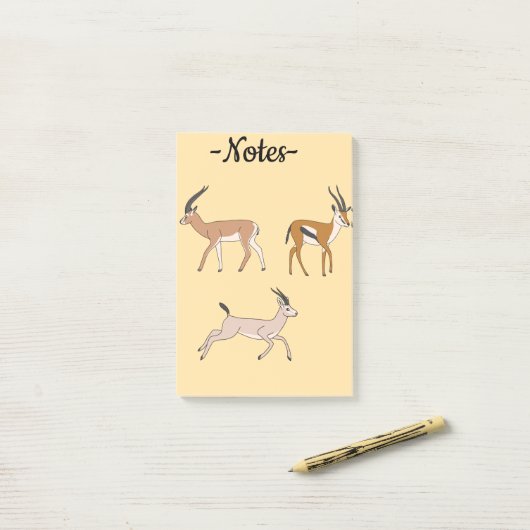 Gazellen Post-it® Notes (Op bureau)