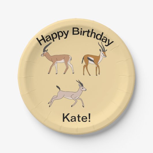 Gazelles Papieren Bordje (Voorkant)