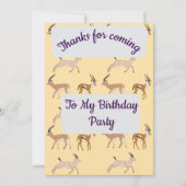 Gazelles Thank you  Kaart (Voorkant)